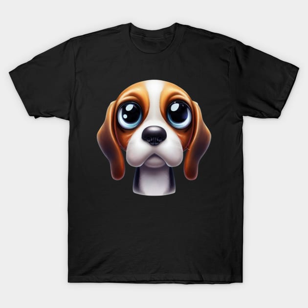 Pawsitivity Beagle T-Shirt by Art By Mojo